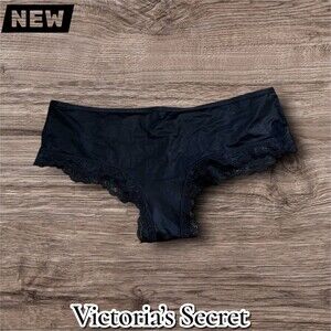 New NWT Victoria’s Secret Cheeky Panty – Black – Size Small